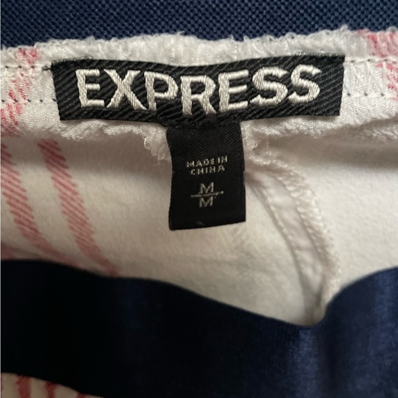 Express Lightweight Wide Leg Summer Striped Pants, Red and Blue, Women’s Size M - Picture 5 of 6